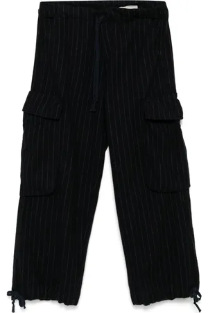 GREG LAUREN Pantalones anchos con estampado de rayas diplomáticas
