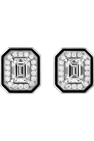 Boucheron Aretes Vendôme Liseré en oro blanco de 18kt con diamantes