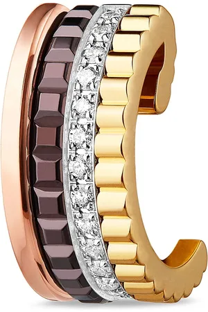Boucheron Arete earcuff Quatre en oro amarillo, blanco y rosa de 18kt con diamantes