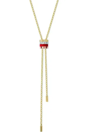 Boucheron Collar Quatre Red Edition mini en oro amarillo de 18kt con cerámica y diamantes