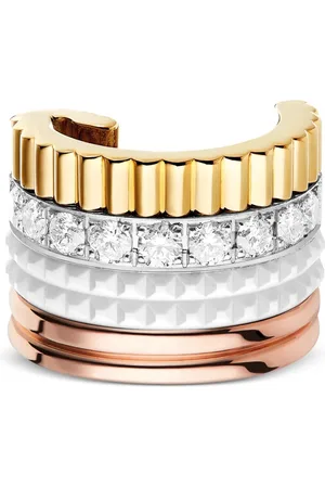 Boucheron Arete ear-cuff Quatre en oro amarillo, rosa y blanco de 18kt con diamantes