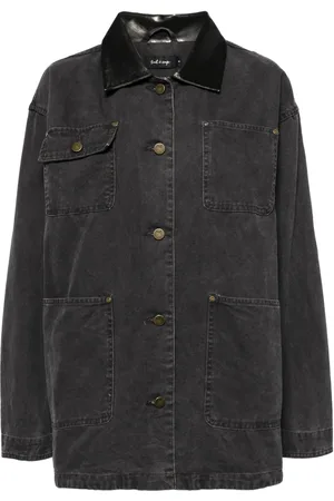 tout a coup Sobrecamisa con cuello de cuero falso