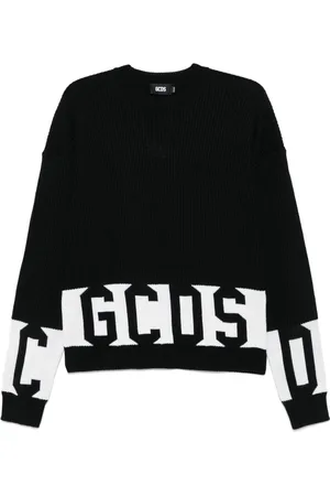 GCDS Suéter con logo en intarsia