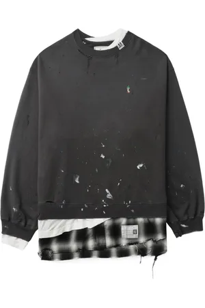 Maison Mihara Yasuhiro Sudadera con acabado envejecido