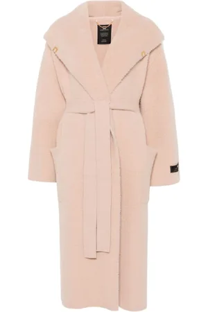 Elisabetta Franchi Abrigo tejido con diseño cruzado