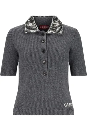 Gucci Playera tipo polo tejida de canalé