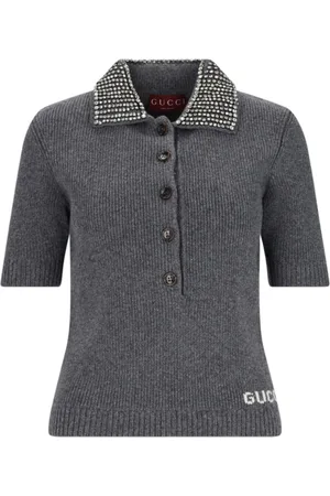 Gucci Playera tipo polo tejida de canalé