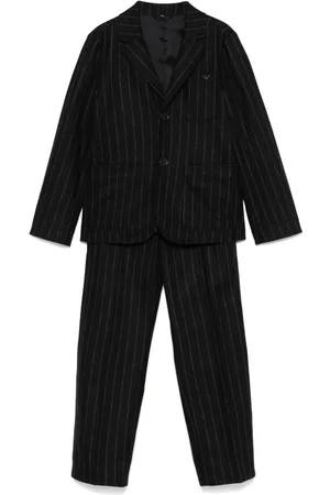 Emporio Armani Traje con estampado de rayas diplomáticas