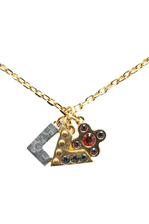 LOUIS VUITTON Collar Gold Plated Crystal Love Letter 2012