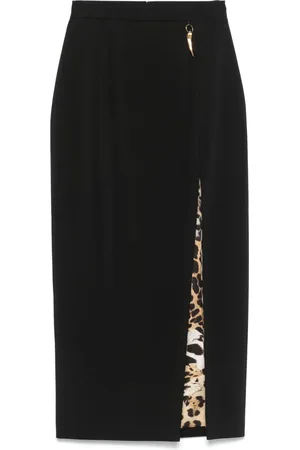 Roberto Cavalli Falda midi con detalle de abertura