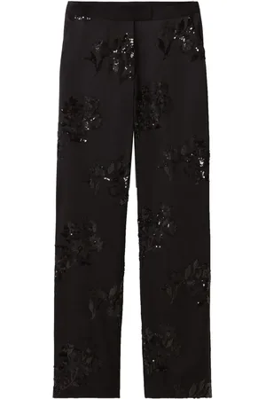 Claudie Pierlot Pantalones rectos bordados con lentejuelas