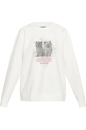 Ganni Sudadera con gatos estampados