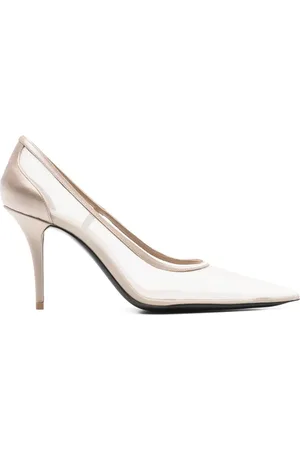 Saint Laurent Zapatillas de malla con tacón de 80mm
