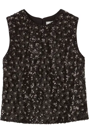 Claudie Pierlot Top con espalda abierta y lentejuelas