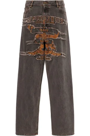 Y / PROJECT Jeans rectos con efecto envejecido