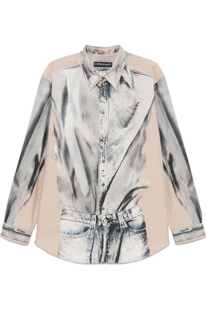 Y / PROJECT Camisa con estampado trompe-l