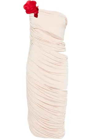 MAGDA BUTRYM Vestido midi con aplique floral