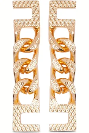 Elisabetta Franchi Aretes con detalle de cadena