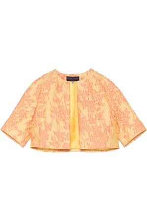 TALBOT RUNHOF Chamarra corta con motivo floral en jacquard