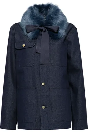 Cynthia Rowley Chamarra con cuello texturizado removible