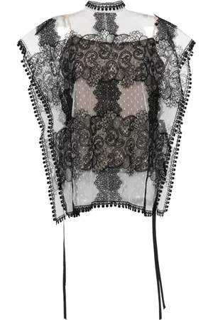 BIYAN Blusa con detalle de encaje