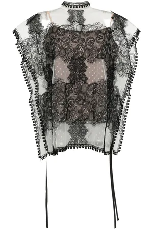 BIYAN Blusa con detalle de encaje