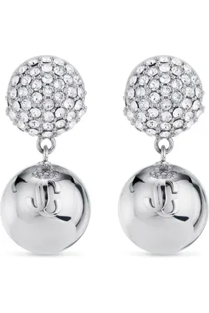 Jimmy Choo Aretes con logo en relieve