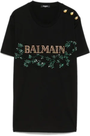 Balmain Playera con logo y detalles