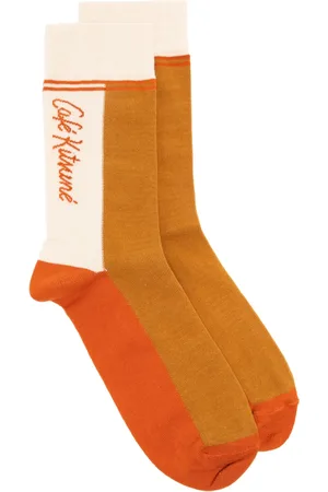 Café Kitsuné Calcetines tejidos con logo en intarsia