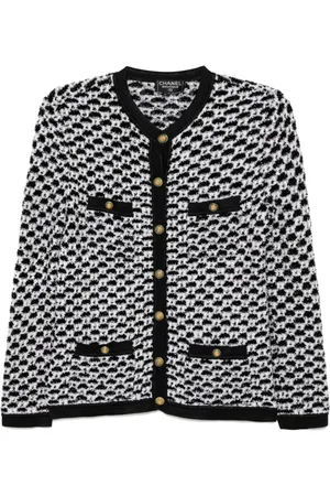 CHANEL Cárdigan con acabado texturizado 1990-2000