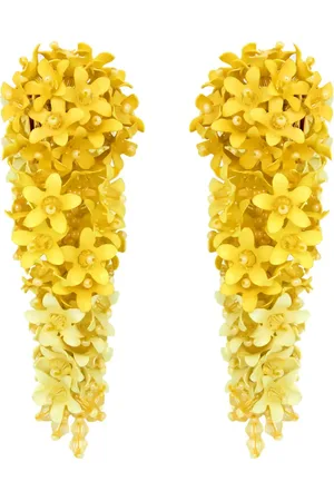 Oscar de la Renta Aretes de clip Cascading Flower