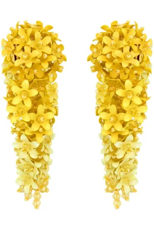 Oscar de la Renta Aretes de clip Cascading Flower
