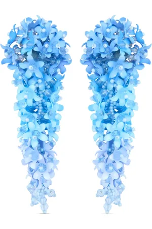 Oscar de la Renta Aretes de clip Cascading Flower