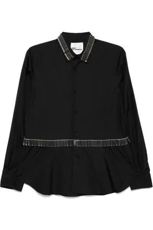 NOIR KEI NINOMIYA Camisa manga larga con detalle de imperdible