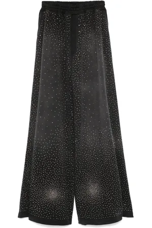 GIUSEPPE DI MORABITO Pantalones palazzo con detalles de strass