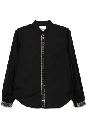 NOIR KEI NINOMIYA Camisa manga larga con detalle de imperdible