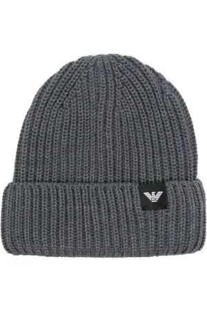 Emporio Armani Gorro tejido con parche del logo