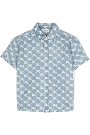 Burberry Camisa de mezclilla con estampado Equestrian Knight