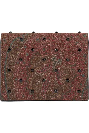 Etro Cartera plegable con detalles de strass