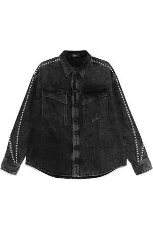 MUGLER Camisa de mezclilla con detalles de apliques