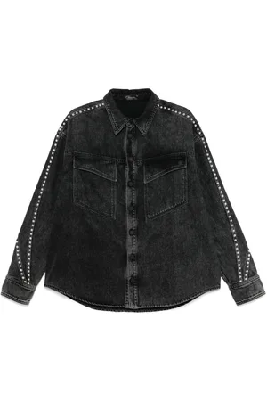 MUGLER Camisa de mezclilla con detalles de apliques