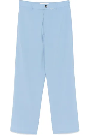 Marni Pantalones rectos con logo Mending