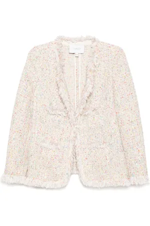 Giambattista Valli Chamarra de tweed deshilachada