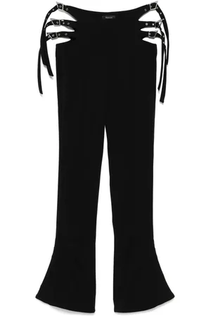 MUGLER Pantalones acampanados con hebilla