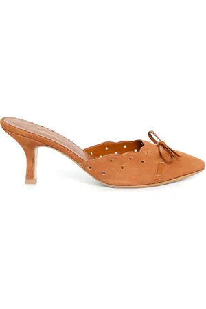 Sarah Chofakian Mules de gamuza con tacón de 55mm