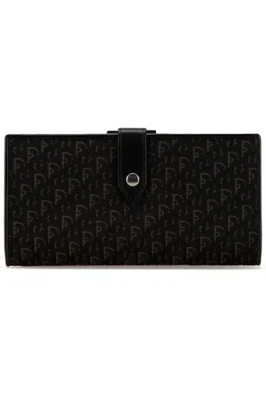 Dior Cartera Oblique Canvas French Wallet 2004