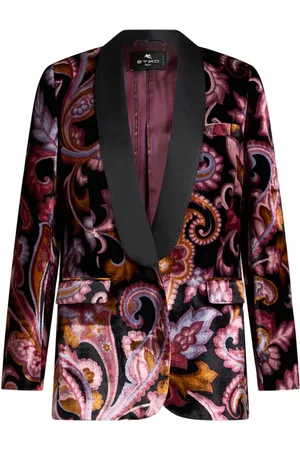 Etro Blazer de terciopelo en jacquard