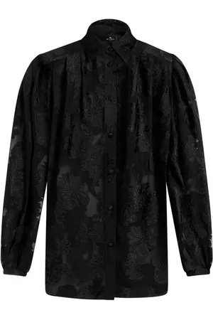Etro Camisa de gasa con efecto fil coupé