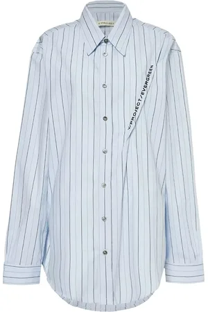 Y / PROJECT Camisa con rayas estampadas