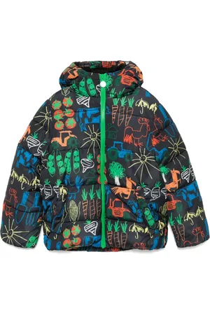 Stella McCartney Chamarra capitonada con estampado gráfico